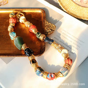 Medieval Stone & Ceramic Patchwork Necklace Jewelry & Watches