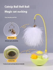 Cat Interactive Toy Funny Tumbler Toy Kitten Exercise Catching Leaky Food Ball Teaser Feather Wand Toys For Cat Accessories Pet Products - Modiniva LLC