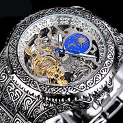 Forsining Skeleton Carved Tourbillon Mechanical Watches Luxury Men's Wristwatch Jewelry & Watches