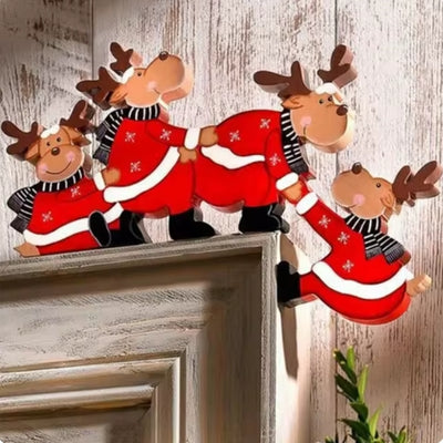 Santa & Elk Door Decoration - Modiniva LLC