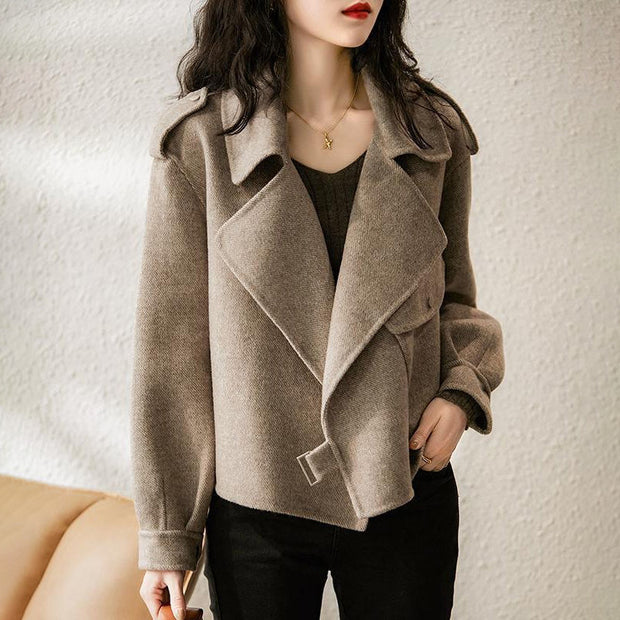 Woolen Suit Women's British Style Autumn And Winter Small Loose-fitting Short Coat