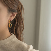 Unconventional Elegance: Irregular Double Loop Earrings - Modiniva LLC