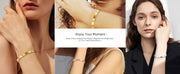 Gold Plated Friendship Love Bangle Bracelet - Modiniva LLC