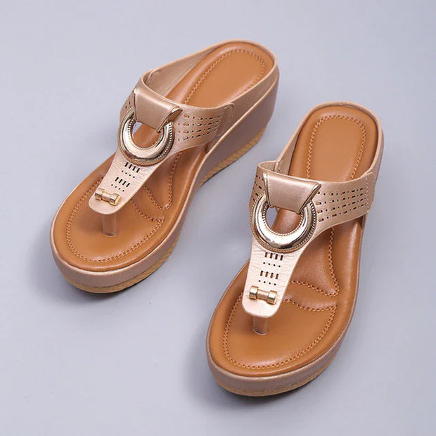 Comfort and Style with Orthopedic Low-Wedge Sandals