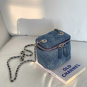 The Denim Paradox : Blue Denim Crossbody Bag - Modiniva LLC