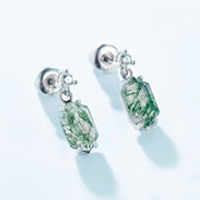 Green Moss Agate Earrings