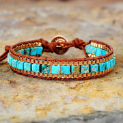 Fashion Imperial Stone Hand-woven Leather Bracelet - Modiniva LLC