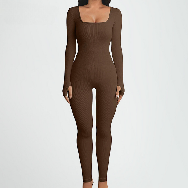 Double Layer Shapewear: All-in-One Jumpsuit Women's Clothing