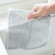 Rust Removal Cleaning Cloth Kitchen Magic Dishwashing Towel Metal Steel Wire Cleaning Rag Microwave Stove Clean Tools Dish Cloth Home, Pets, Appliance