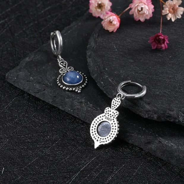 Elegant Kyanite 925 Sterling Silver Drop Earrings - Modiniva LLC