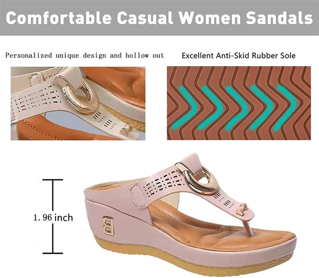 Comfort and Style with Orthopedic Low-Wedge Sandals