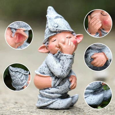 Mischievous Gnome Statue: Relief in the Garden