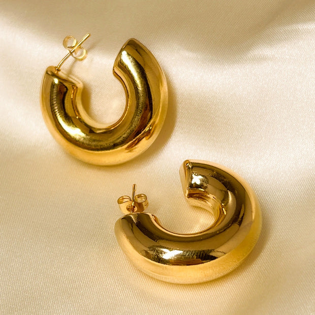 Golden Elegance: Multi-Design Hoop Earrings - Modiniva LLC