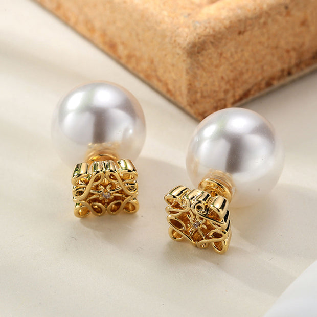 Timeless Pearl Elegance: Minimalist Pearl Studs - Modiniva LLC