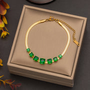 Assorted Vintage Pendant Necklaces & Earrings [SLE2125] Green Diamond Bracelet Gold Jewelry & Watches