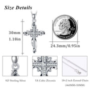 925 Sterling Silver for Women Cross Pendant Necklace