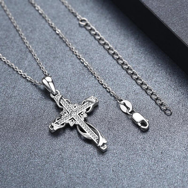 925 Sterling Silver for Women Cross Pendant Necklace