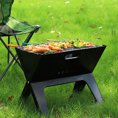 Outdoor X-Grill Portable collapsible black BBQ grill - Modiniva LLC