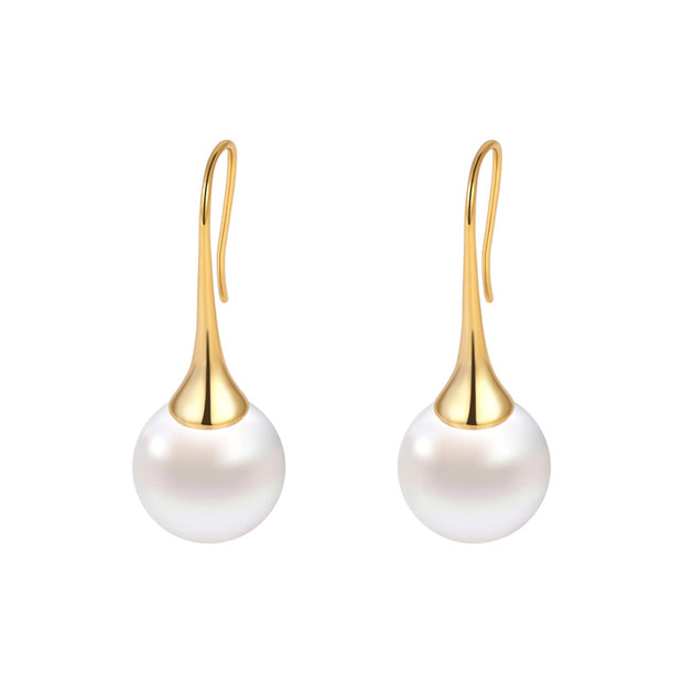 French Pearl Earrings: Feminine Fashion Gold Jewelry & Watches