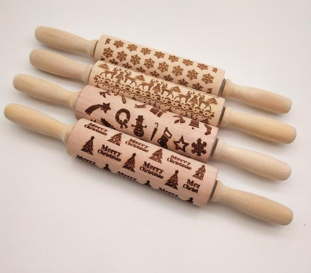 Rolling Pin Christmas Embossing - Modiniva LLC