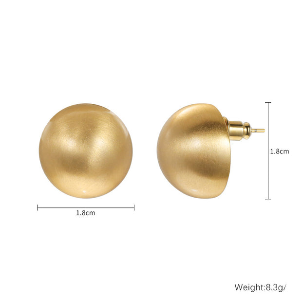 Korean Retro Fashion Stud Earrings Gold Jewelry & Watches