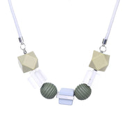 Minimalist Wood Beads Pendant Necklace - Modiniva LLC