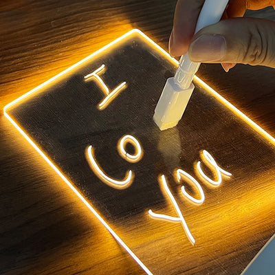 Creative Note Board Creative Led Night Light USB Message Board Holiday Light With Pen Gift For Children Girlfriend Decoration Night Lamp Bags & Shoes