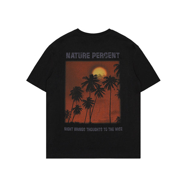 Elevate Your Summer Style with the Sunset Print T-Shirt - Modiniva LLC