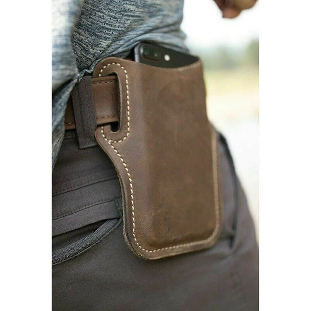 Stylish and Practical Leather Cell Phone Belt Holster - Modiniva LLC