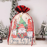 Large Christmas Stocking Candy Bags santa sacks Linen Christmas Gift Bag Drawstring Pocket Santa Claus Tote Bag - Modiniva LLC