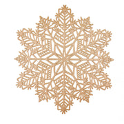 Table Mat Snowflake Bronzing PVC Placemat Hollow Insulation Coaster Pads Table Bowl Home Christmas Decor Heat Resistant - Modiniva LLC