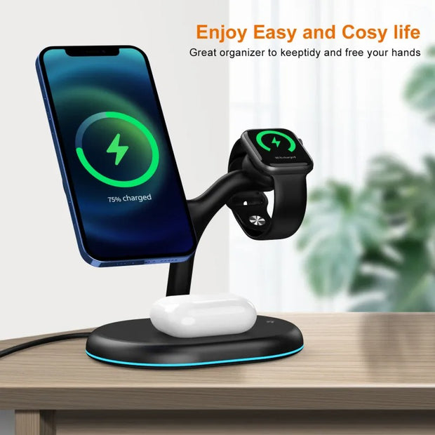 Multifunctional Three-in-one Magnetic Wireless Charger - Modiniva LLC