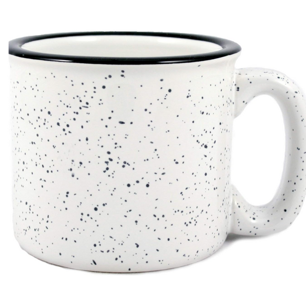 Speckled White Campfire Mug for Cozy Adventures - Modiniva LLC