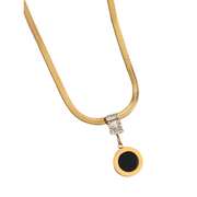 Golden Onyx Charm Radiance Necklace for Women Jewelry & Watches