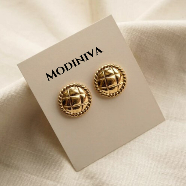 Gold stud earrings - Modiniva LLC