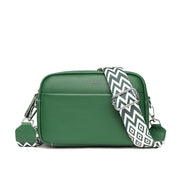 Rhombus Embroidered Wide Strap Bag Green Bags & Shoes