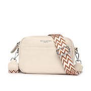 Rhombus Embroidered Wide Strap Bag Beige Bags & Shoes