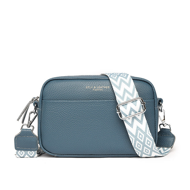 Rhombus Embroidered Wide Strap Bag - Modiniva LLC