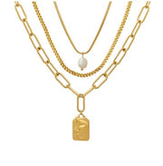 Golden Harmony Dual-Pendant Necklace - Modiniva LLC