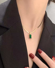 Modern Mystic: Green Snake Chain Pendant for Women Jewelry & Watches