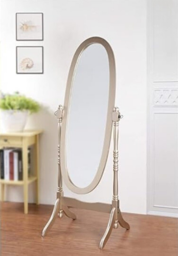 Swivel Adjustable Full-Length Oval Wood Cheval Floor Mirror - Modiniva LLC