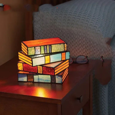 Storyteller's Vibrant Glow: Resin Book Light Home, Pets, Appliance