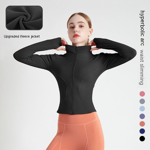 Outer Wear Long Sleeve Quick-drying Skinny Yoga Clothes Slim Fit Slimming Fitness Running Yoga Sports Jacket