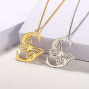 Butterfly Initial Pendant Necklace S Jewelry & Watches