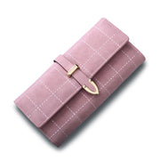 Frosted Lingge Long Wallet Pink Bags & Shoes