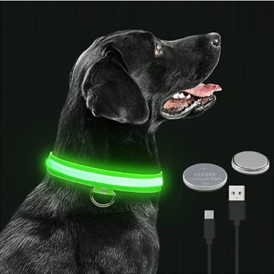 LED Glowing Dog Collar Adjustable Flashing Rechargea Luminous Collar Night Anti-Lost Dog Light HarnessFor Small Dog Pet Products - Modiniva LLC