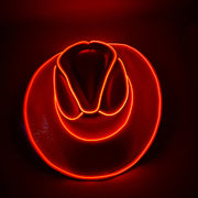 Halloween LED Glow Cowboy Hat Adult - Rose One Size Others