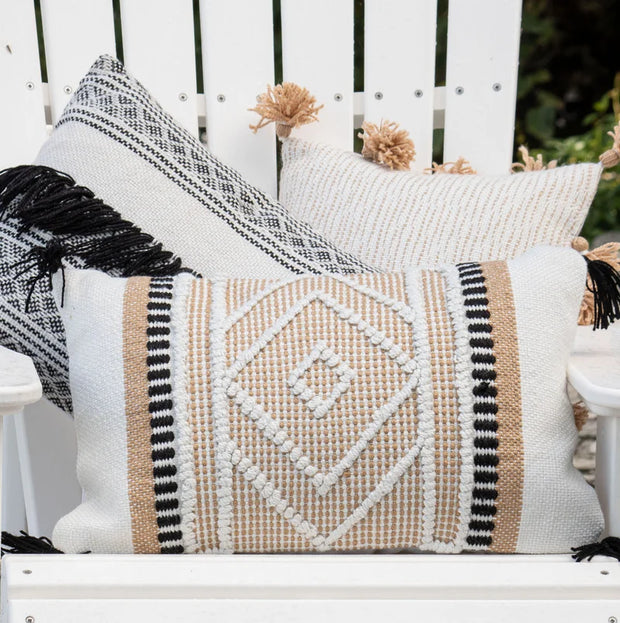 Indoor/Outdoor Elegance: Tassels Throw Pillow - Modiniva LLC