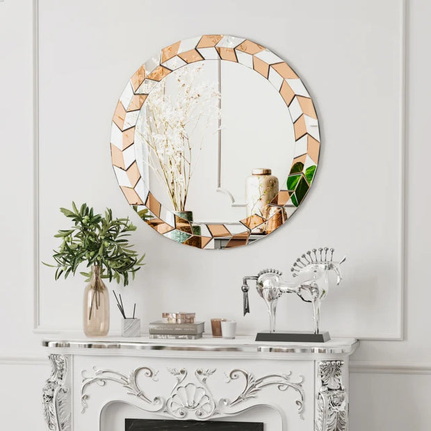 Round Mirror with Frame