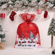 Large Christmas Stocking Candy Bags santa sacks Linen Christmas Gift Bag Drawstring Pocket Santa Claus Tote Bag - Modiniva LLC